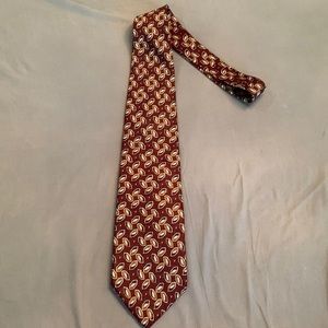 Oleg Cassini Mens Red Necktie Designer Accessory Office Work Casual Dad Gift